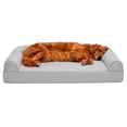thumbnail image 1 of Furhaven Cama ortopédica para perros grandes con refuerzos extraíbles y funda lavable, para perros de hasta 95 libras - Sofá acolchado - Gris plateado, Jumbo/XL, 1 of 5