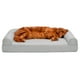 thumbnail image 1 of Furhaven Cama ortopédica para perros grandes con refuerzos extraíbles y funda lavable, para perros de hasta 95 libras - Sofá acolchado - Gris plateado, Jumbo/XL, 1 of 5