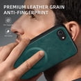 thumbnail image 6 of Magsafe Case Compatible with Apple iPhone 7 / 8 / SE 2022 & 2020, Slim Fit Premium PU Leather + PC Bumper Rugged Anti-Scratch Shockproof Minimalist Phone Case for iPhone 7 / 8 / SE 2022 & 2020, Green, 6 of 9