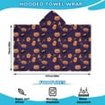 thumbnail image 2 of Halloween Treats Pattern Hooded Bath Towel，50"x30" for Ages 3 To 12 Kids, Quick Dry Lightweight Soft Microfiber Hood Beach Towel Cover Up for Kids, 2 of 7