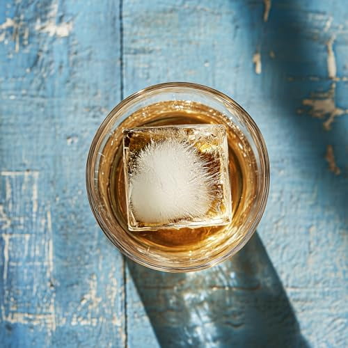 2-Pack Large Square Silicone Ice Cube Trays for Whiskey, Cocktails, Coffee – Slow-Melting, Reusable, and BPA-Free