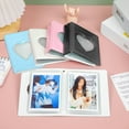 thumbnail image 6 of 3 Inch Photocard Holder Book Mini Photo Album Mirror-like Photocard Binder Small Photo Card Book Love Heart Hollow Photocard ID Holder with Love Heart Pendant 32 Pockets, 6 of 6