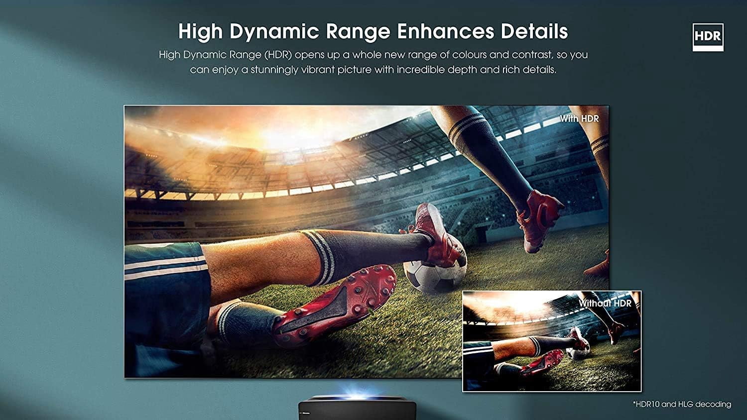 Hisense 100L5F 100" 4K UHD Smart Laser TV, Ultra Short Throw, HDR10, Dolby Atmos, ALR Screen, Vidaa OS