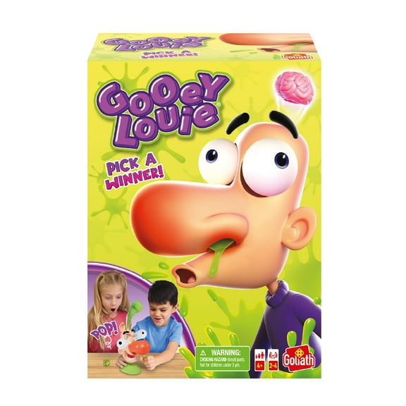 Goliath Gooey Louie Game - Pull Gooeys out of Louie's Nose Game - 2-4 Players, Ages 4 