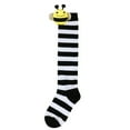 thumbnail image 6 of Kids Halloween Long Striped Knee High Socks 3D Bee Witch Thin Tube Socks for Girl Halloween Costume Accessories, 6 of 7