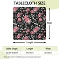 thumbnail image 2 of Square Tablecloth with Elastic Edges 34 * 34 Inch Waterproof Pioneer Colorful Floral Table Cover Washable Indoor and Outdoor for Party Kitchen Dinner Banquet Patio Picnic, 2 of 6