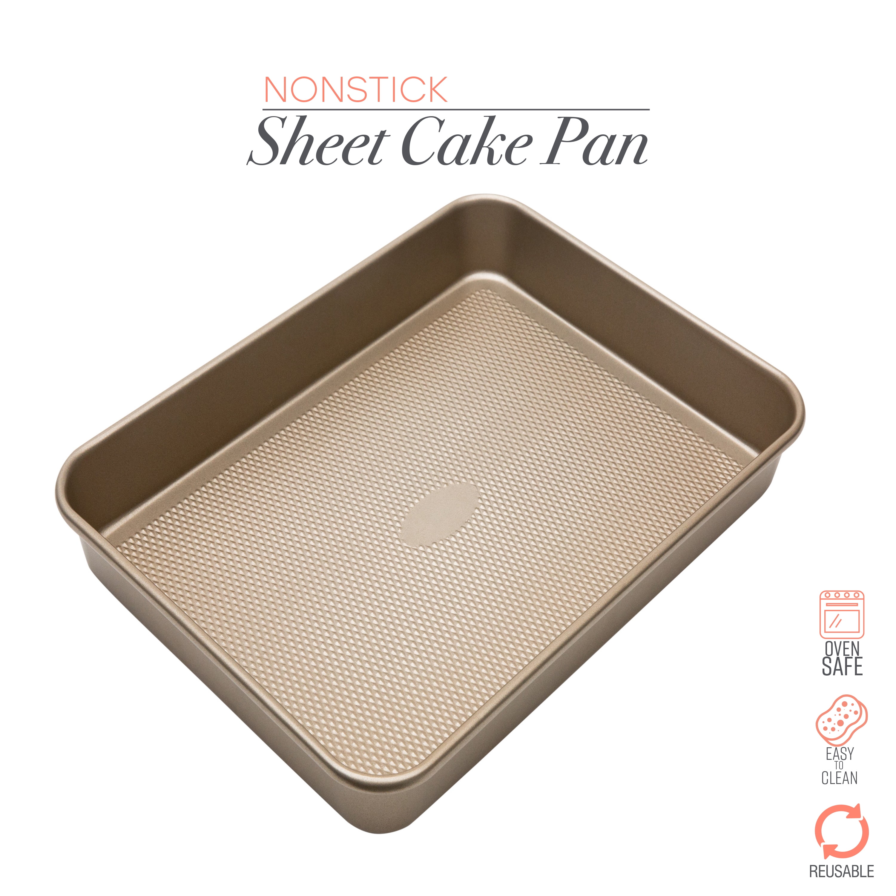 Kitchen Details Pro Series Non-Stick Baking Pan with Diamond Base, Carbon Steel