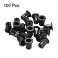 thumbnail image 4 of Unique Bargains M8 Écrous à Rivet, Filetage Demi Hexagonal Acier au Carbone Zingué Tête Plate Fileté Écrou Insert Noir 100 Pcs, 4 of 6