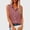 Watermelon Red, variant on Women's Sleeveless Button Down Shirts Blouses Solid Colid Casual V Neck Sleeveless Tank Tops Business Work Top Watermelon Red