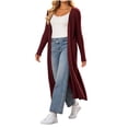 thumbnail image 5 of Brqkzdu Womens Long Cardigan Sweaters Open Front Oversized Ribbed Knit Cardigan Fall Loose Comfy Sweater Cardigan, 5 of 9