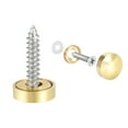 thumbnail image 3 of Uxcell 0.47'' Mirror Screw Decorative Cap Cover Nail  Stainless Steel Gold Tone 4pcs, 3 of 5