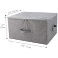thumbnail image 3 of Stacked Folding Storage Box with Lid, Compatible for IKEA Kallax Closet, Dark Gray, 2 pcs, 3 of 7