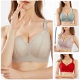 thumbnail image 3 of Women Nursing Bra Front Closure No Underwire Padded Soft Bralettes For Maternity Sleeping, 3 of 7