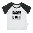 thumbnail image 2 of iDzn That Awkward Moment Funny T shirt For Baby, Newborn Babies T-shirts, Infant Tops, 0-24M Kids Graphic Tees Clothing (Short Black Raglan T-shirt, 18-24 Months), 2 of 5