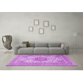 thumbnail image 3 of Ahgly Company Indoor Square Medallion Purple Traditional Area Rugs, 3' Square, 3 of 4