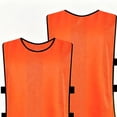 thumbnail image 4 of Kids Mesh Scrimmage Vest Boys Girls Soccer Training Pinnies Breathable Team Practice Jersey for PE Sports Camp 5-12 Years Orange, 4 of 5