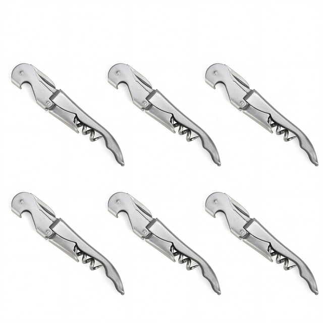 Aspire 6 PCS Stainless Steel Corkscrew, All-in-One Waiter Bottle Opener Bar Tool