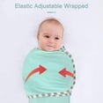 thumbnail image 4 of Envoltura de bebé con sombrero Paños para eructar de bebé recién nacido hechos de algodón orgánico cómodo, saco de dormir para bebé niña niño 0-3 meses Xemadio 221020-2, 4 of 9