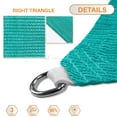 thumbnail image 2 of Sunshades Depot 8' x 11' x 13.6' Sun Shade Sail Right Triangle Permeable Canopy Turquoise Green Custom Size Available Commercial Standard, 2 of 6