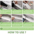 thumbnail image 5 of Caulk Strip, PE Self Adhesive Bathtub Sealant Tape for Kitchen Countertops, Bathrooms, Toilets, Bathtub Floor Walls, 1.5" X 11" (White), 5 of 5