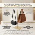 thumbnail image 5 of FVDPWYE Purse Display Stand Tabletop Adjustable Height for Dresser Exhibitions Store Gold, 5 of 8