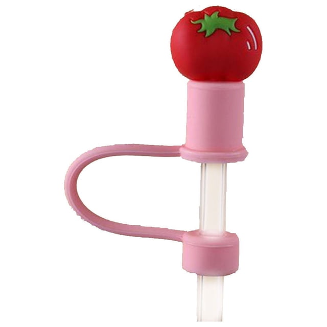 Soft Silicone Straw Set With Dust Cover Universal Diameter 8mm Including Glass Straw And Dust Plug
