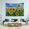 thumbnail image 4 of Oil Painting Sunflower Tapestry Aesthetic Tapestry Wall Hanging 90" x 60" Inches Home Decor Gifts, 4 of 6