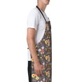 thumbnail image 3 of Lsque Colorful Flowers with Butterfly Waterproof Apron Chef Aprons for Men Heavy Duty Chemical Work Apron Extra Long Grilling Aprons with Adjustable Bib Apron, 3 of 9