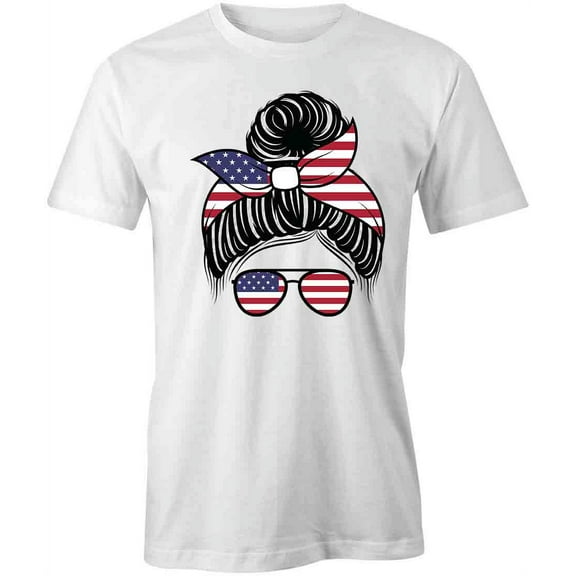 Messy Bun T-Shirt | Cool Hairstyle White Tee Gift