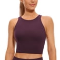 thumbnail image 1 of Sostén CRZ YOGA Butterluxe Cuello Alto U Espalda Acolchado Morado XXS, 1 of 4