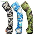 thumbnail image 2 of BadPiggies 3 Pairs Sun Protection Ice Silk Cooling Arm Sleeves, for Men Women Sunblock UV Protective Cooler Sports Arm Cover Sleeves (Camouflage-Black/Green/Blue), 2 of 10