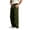 Army Green, variant on Iyufng Men's Knee Pleated Detail Wide Leg Casual Sweat Pants Drawstring Elastic Waist with Side Pockets