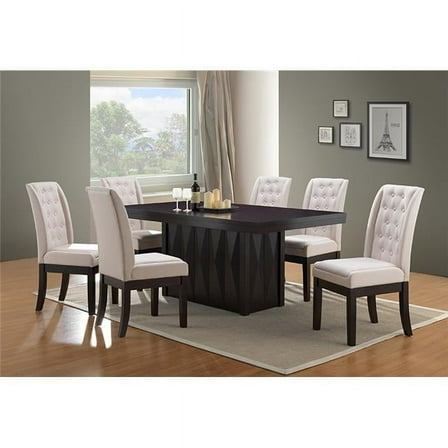 30 x 39 x 71 in. Wood Modern Rectangular Dinette Dining Room Table - Cappuccino