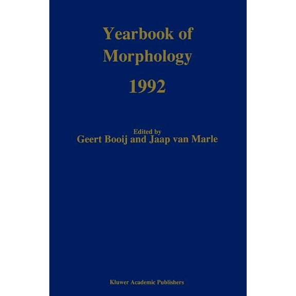 Yearbook of Morphology Yearbook of Morphology 1992, (Paperback)