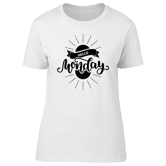 Hello Monday Motivational Quote Tee Men's -Image by Shutterstock