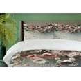 thumbnail image 2 of Ambesonne Flower Duvet Cover Set, Realistic Gentle Floral Boho, Queen, Pale Eggshell Rose Blue, 2 of 5