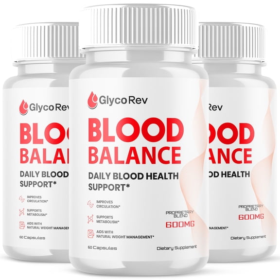 GlycoRev Blood Balance Support Pills Advanced Formula Vitamin Supplement Glyco Rev 180 Capsules
