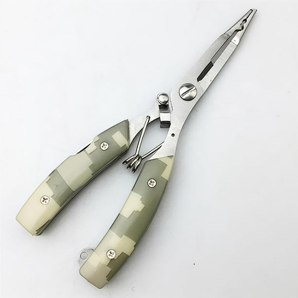 Multi-Functional Fishing Pliers Portable Fish Hook Remover Stainless-Steel  Line Emergency Roadkill Cutter Curved Nose Remove Hook Fishing Tackle Tool  
