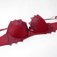 thumbnail image 4 of Levmjia Womens Lace Lingerie Set Underwire Sheer Cup Bra Low Waist Thong Adjustable Shoulder Straps Breathable Lace Daily Romantic Date Night Elegant Solid Color, 4 of 6