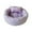 Purple, variant on PureCasa 2-Piece Set of Dog Cat Bed for Autumn Winter, Thick Plush Polyester Soft Fluffy Kennel Cushion Sleeping Pad for Small Cats Dogs, Modern Home Decor, Round, 1 Pack, 16"x16", Gray