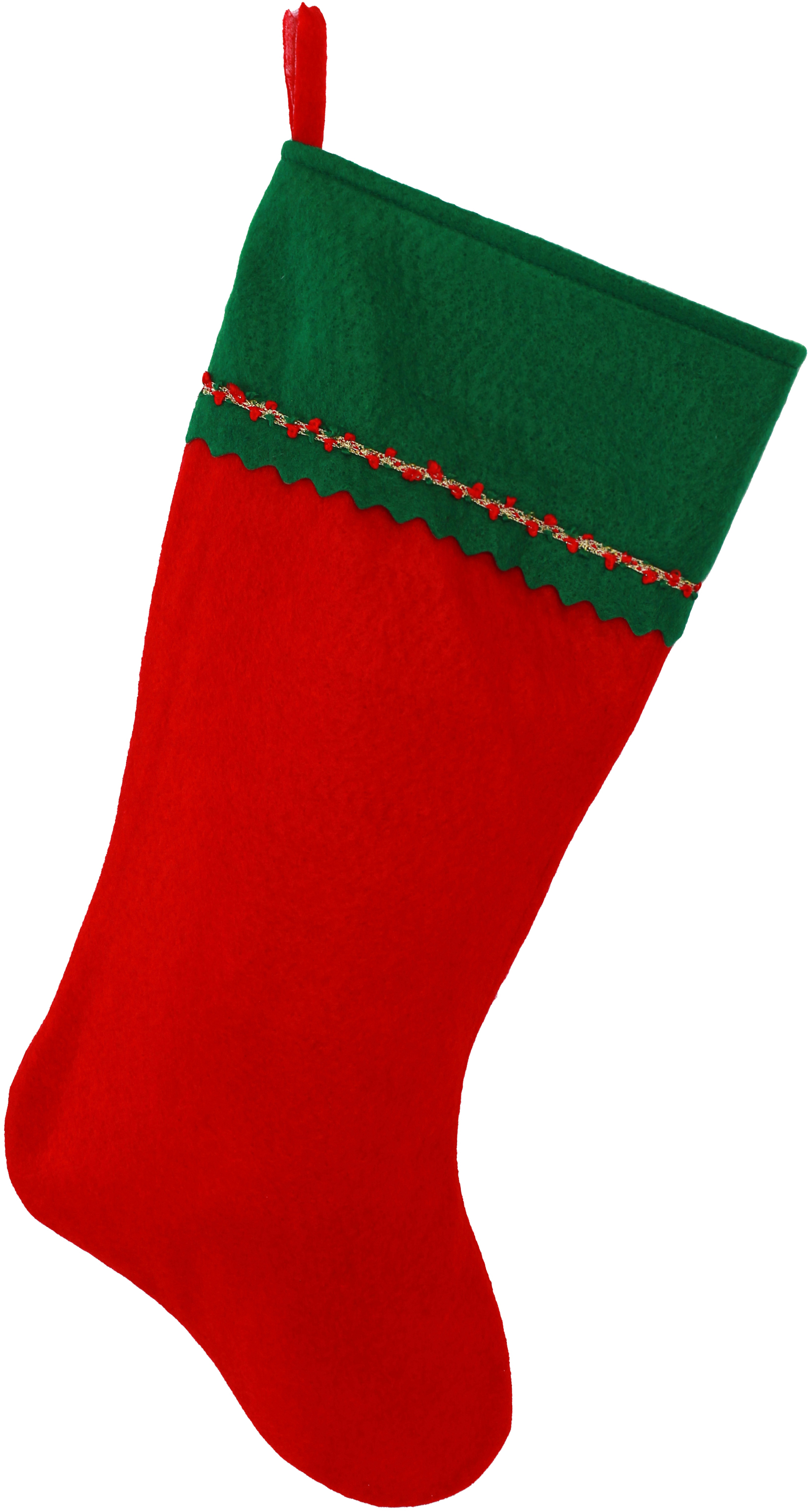 Christmas Stocking, Green and Red Felt - Walmart.com - Walmart.com
