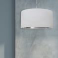 thumbnail image 2 of Dainolite BXN-XL-PC-691 32 in. 1 Light Braxton Polished Chrome Pendant Ceiling Light with White & Silver Shade, Extra Large, 2 of 5