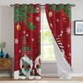 thumbnail image 3 of Goory Xmas Thermal Insulated Blackout Window Drapes Grommet Window Drapes Window Curtain Eeylet Ring Top Room Darkening Curtain Style H W:52"xL:63", 3 of 5
