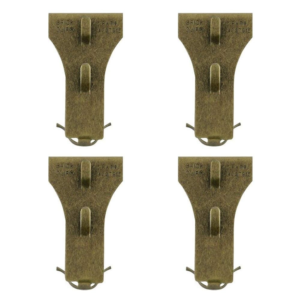 Booda Brand Brick Hook Clips (4 Pack) for Hanging Outdoors, Brick Hangers  Fits Standard Size Brick 2-1/4 to 2-3/8 in Height, He