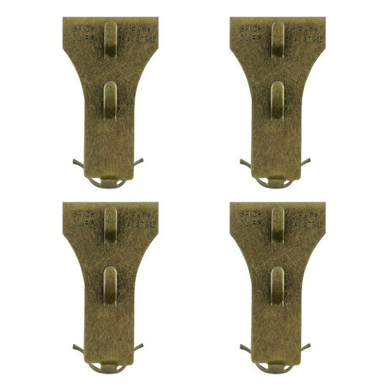 Adams Brick Clip Hooks, Fits Brick (4-Pack), Size: Medium, Brown