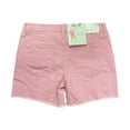 thumbnail image 2 of Seven7 Women's 5" Fray Hem Mid Rise Comfortable Denim Weekend Short (Pastel Lavender, 12), 2 of 3