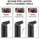 thumbnail image 4 of 3 in 1 Pipe Lighter,Refillable Butane Lighter with 3 Pipe Clean Tool,Angled Soft Flame Pipe Lighter for Pipe Candle Fireplace,Delicate Gift with Pipe, 4 of 5