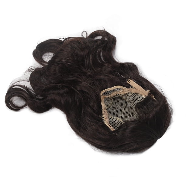 Peluca Rizada, Peluca Marrón Oscuro Elegante Resistente Al Calor Ajustable Para Niña Para Evento De Cosplay