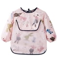 thumbnail image 5 of Mono para niños, primavera y otoño, impermeable, de manga larga, antiadherente, ropa de comedor para bebés, delantal, babero para niños, ropa con bolsillo para comida, 5 of 5