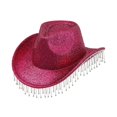 thumbnail image 3 of Segolike Cowboy Hat for Women Cowgirl Hat for Concerts Themed Party Wedding Birthday Gift Red, 3 of 8
